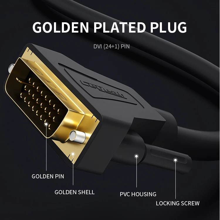 24+1 DVI Cable 10M 1920x1080P 2K Copper High Speed Data Copper Dual Channel Cable Computer Audio Video Data Monitor HDTV Cable