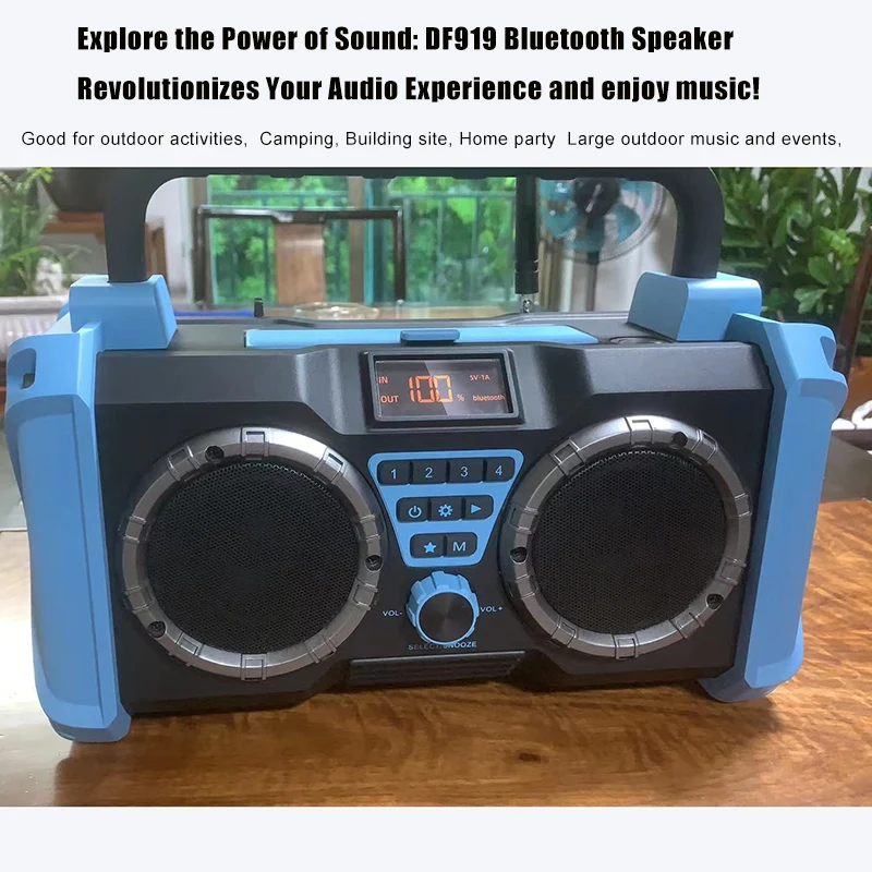 Global satellite WB Noaa dab fm multi digital radio emergency weather broadcast outdoor waterproof subwoofer party speaker
