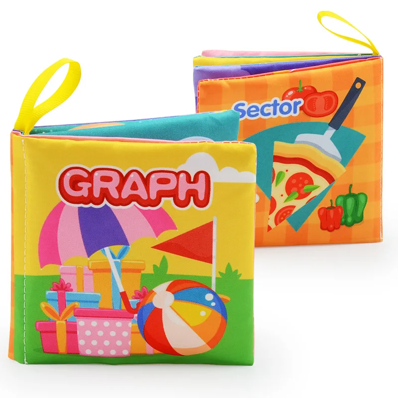 Baby Cloth Book Preschool Education Soft Chewable Durable Classic Cognitive Training Color English Version Touch Cloth Book