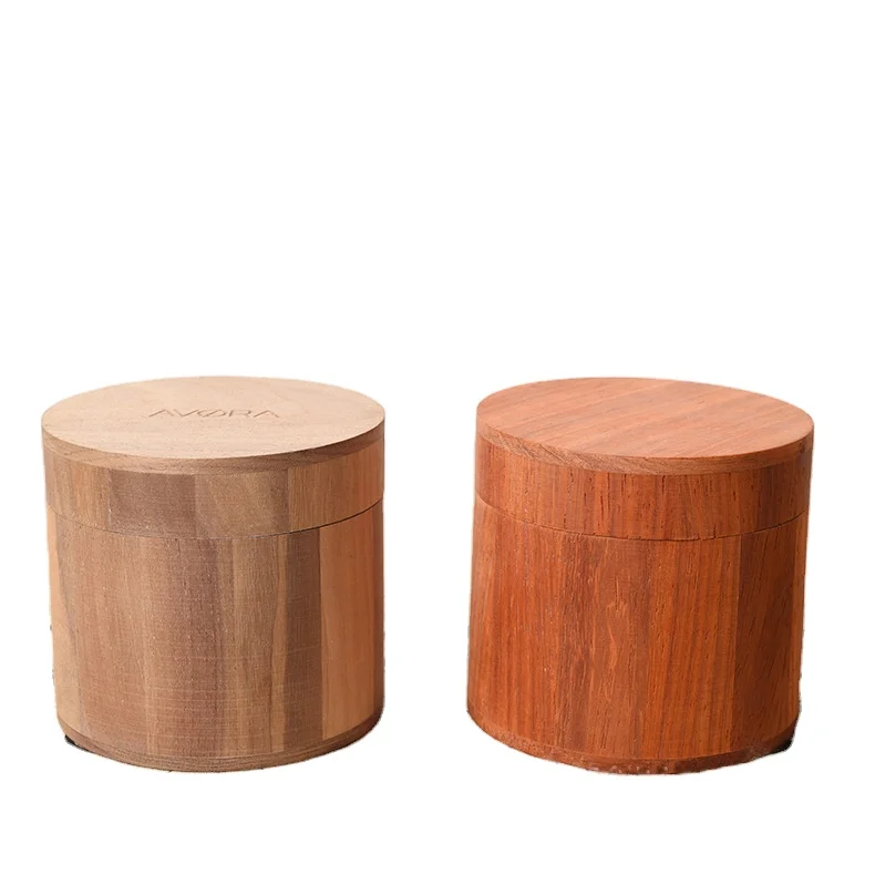 Hot selling wood tea boxes wholesale custom wooden round storage box