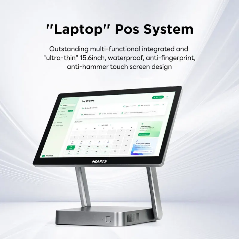 Factory 15.6 inch Aluminum Alloy POS All in One System Cash Machine