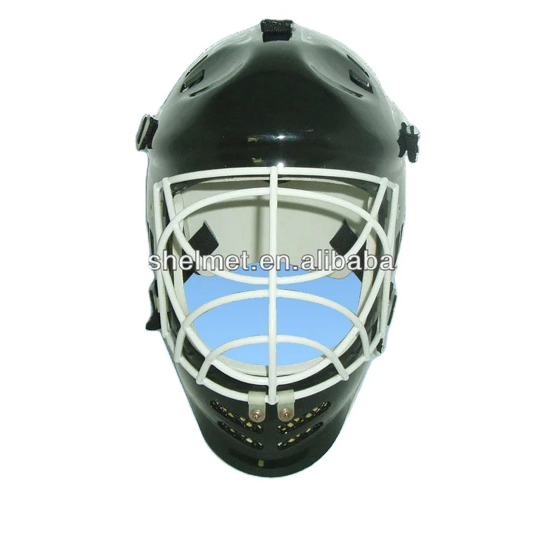 Attractive Goalie Helmet in MATT or GLOSSY Design Cat-Eye Floorball Hockey Goalie Helmet Junior Size