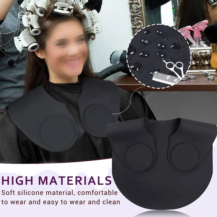 Custom Logo Waterproof Salon Beauty Silicone Barber Hair Cutting Collar