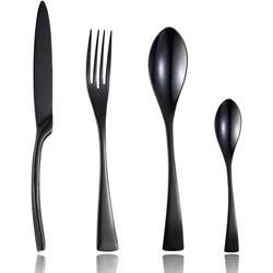 Wholesale Hotel Wedding Cutleries 4Pcs Restaurant Flatware Set Silverware Knife Spoon Fork Stainless Steel Rose Gold Cutlery