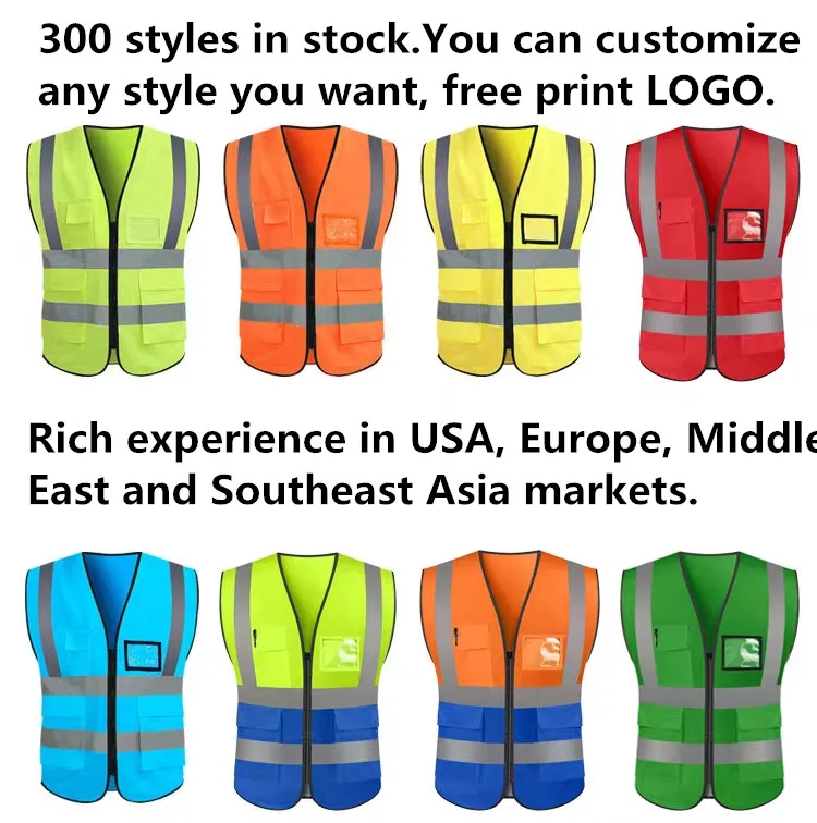 Reply In 1 Minute Annual Sale 8 Million Pieces 26 years Custom Factory free sample logo CE ANSI Quality Control Team Safety Vest