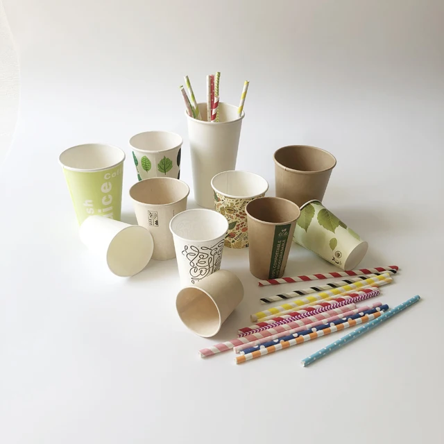 100% Biodegradable color 9oz single wall Kraft paper coffee cup or beverage cup customization