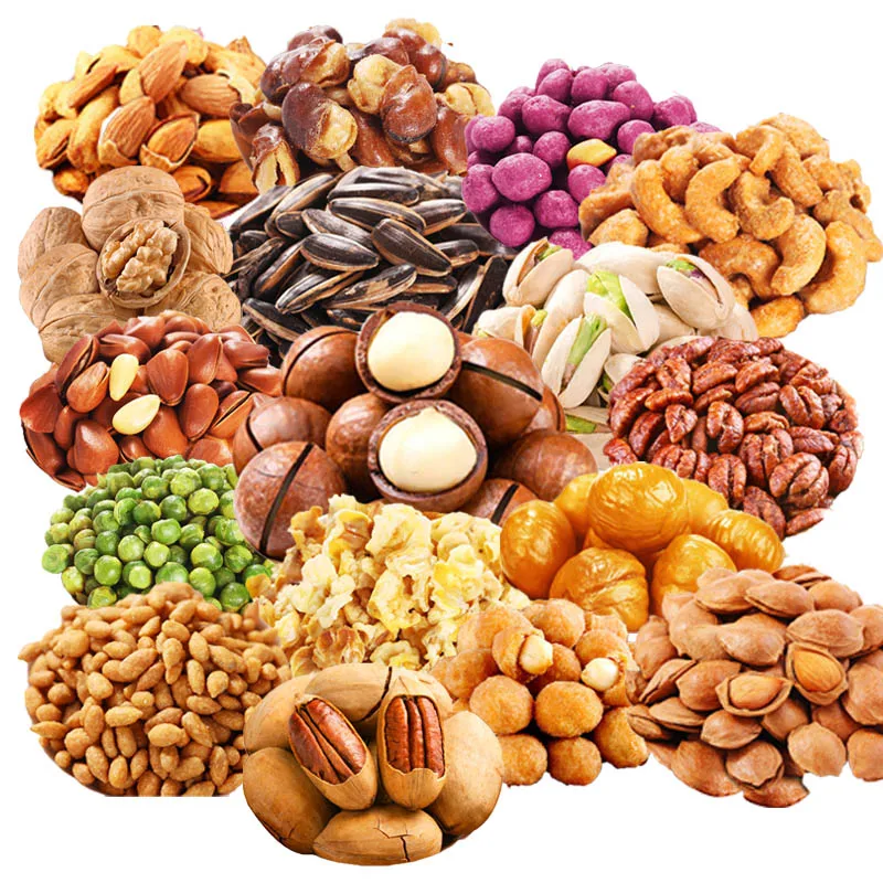 R Sunflower Melon Seeds Green Peas Walnut Orchid beans Pecan Pistachios Macadamia Almond Cashew Peanuts Mixed Nuts Snacks Salted