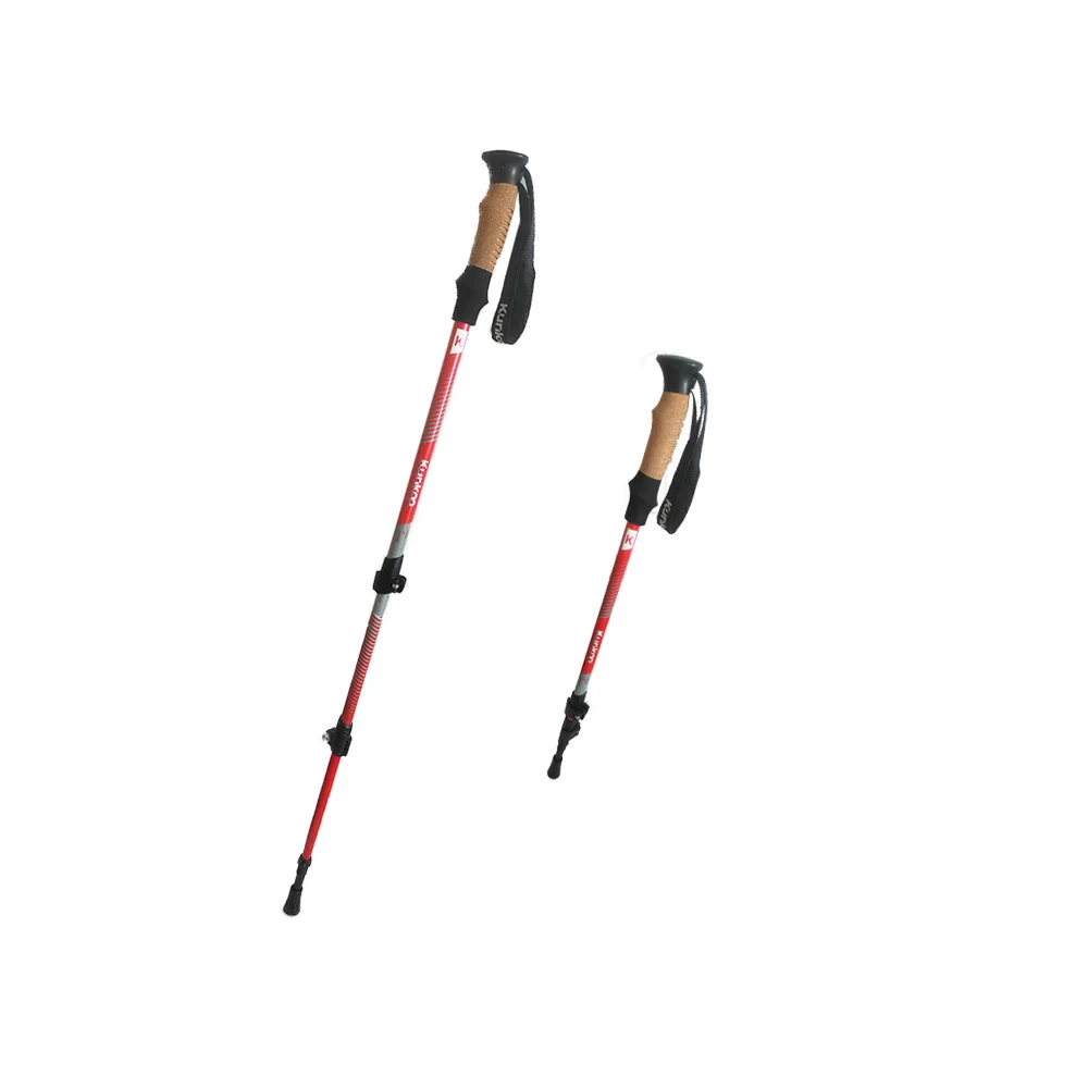 Outdoor Alpenstock Carbon Fiber Walking Sticks Telescoping Foldable Self Defense multi functional trekking pole