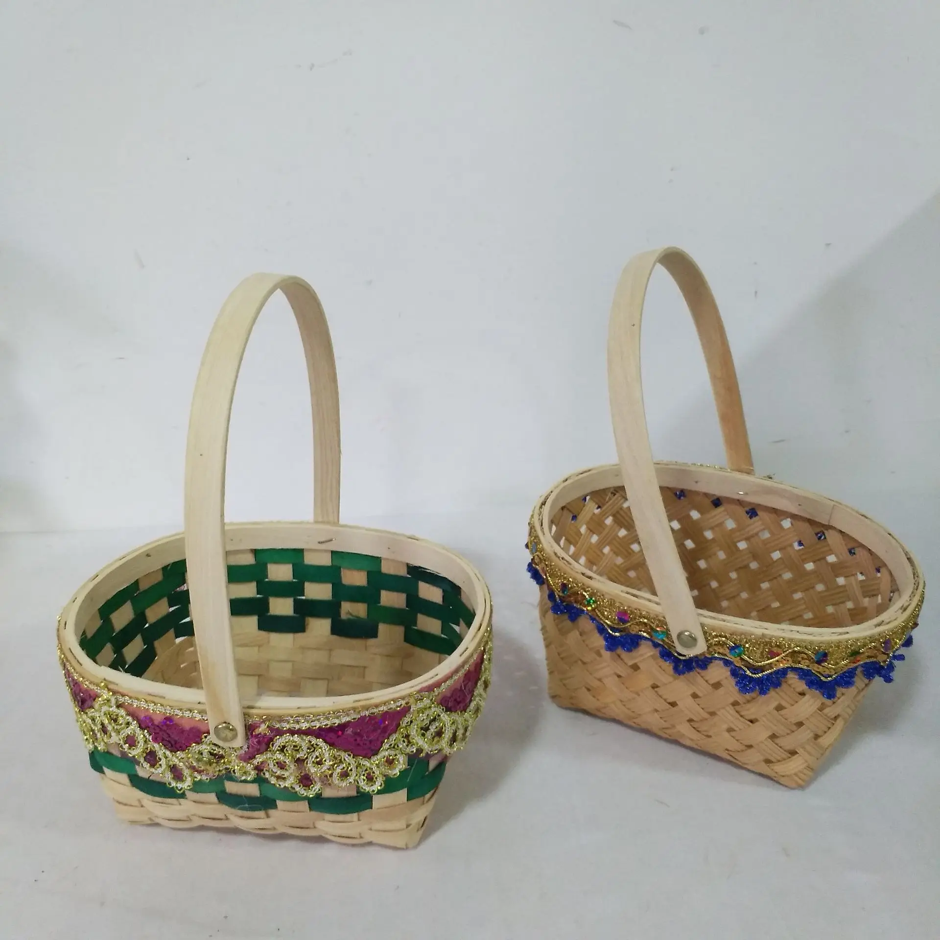 Low Cost High Quality Home Decor Wedding Gift Wood Basket For Customize