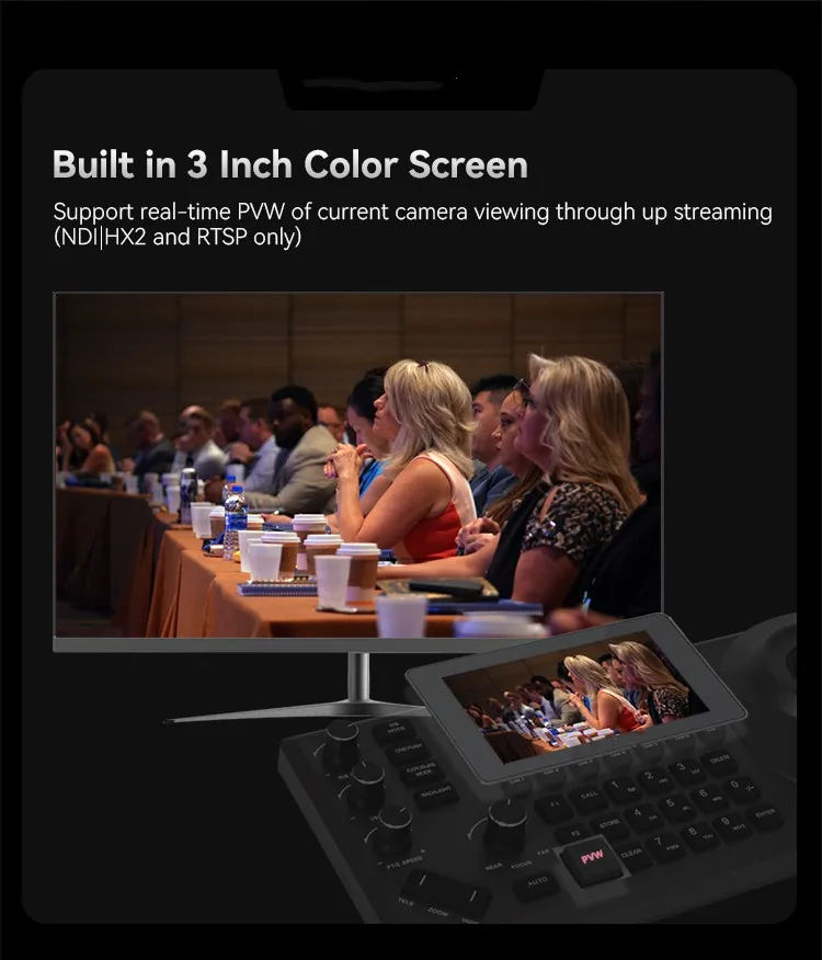 Professional New Generation PTZ Joystick Keyboard Controller to Control Broadcasting and Competition for PTZ Camera