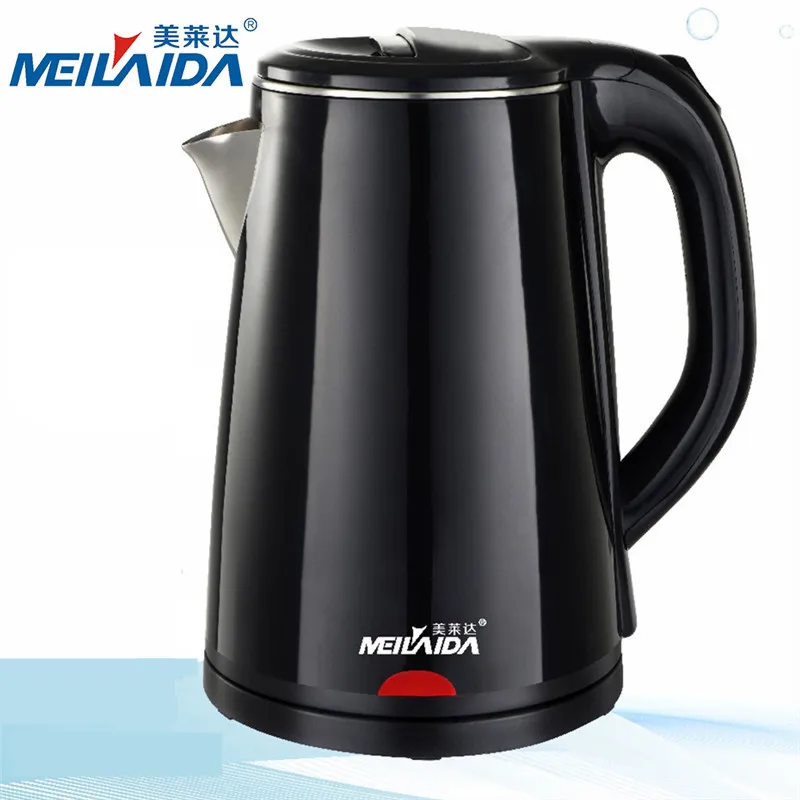 Color electric kettle 2.3L double-layer PP plastic anti scalding stainless steel household Hotel kettle