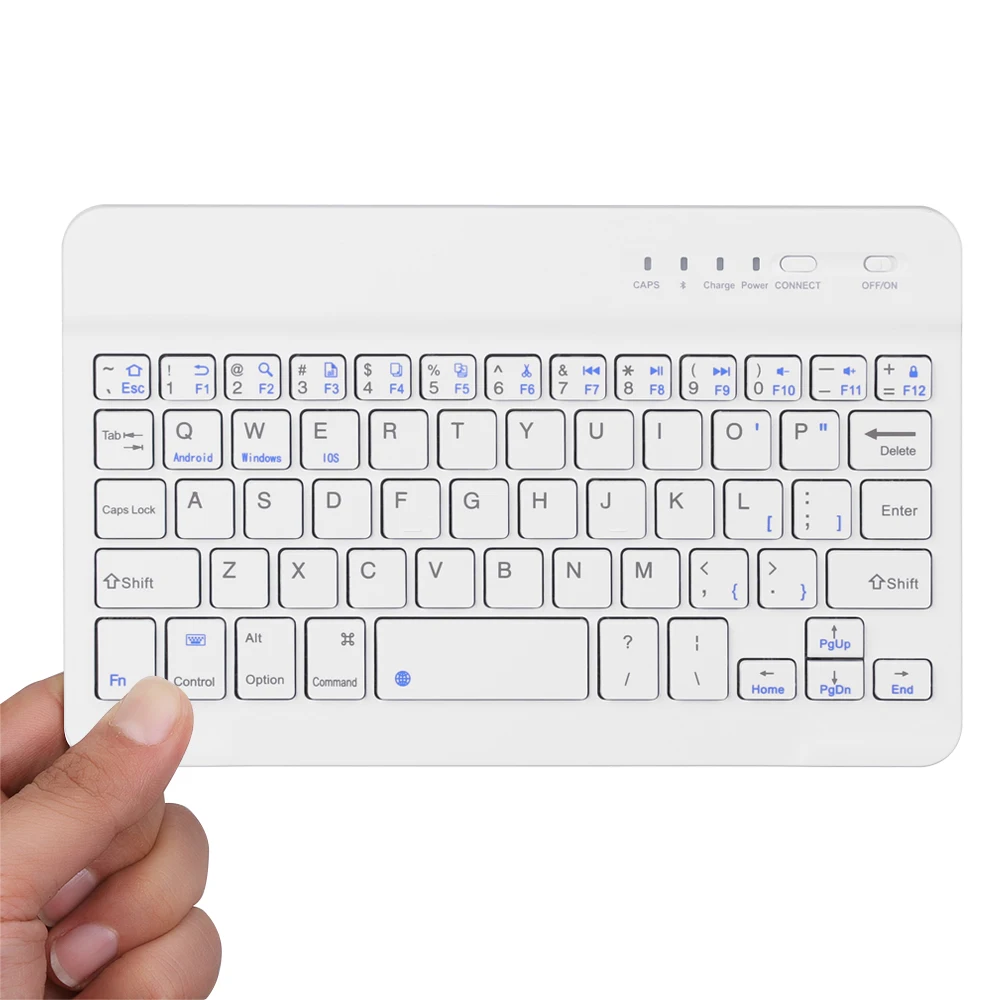 
Ultra Slim Multimedia Aluminum Wireless BT Keyboard For IOS Android Tablet PC Windows For IPad Min BT Keyboard 