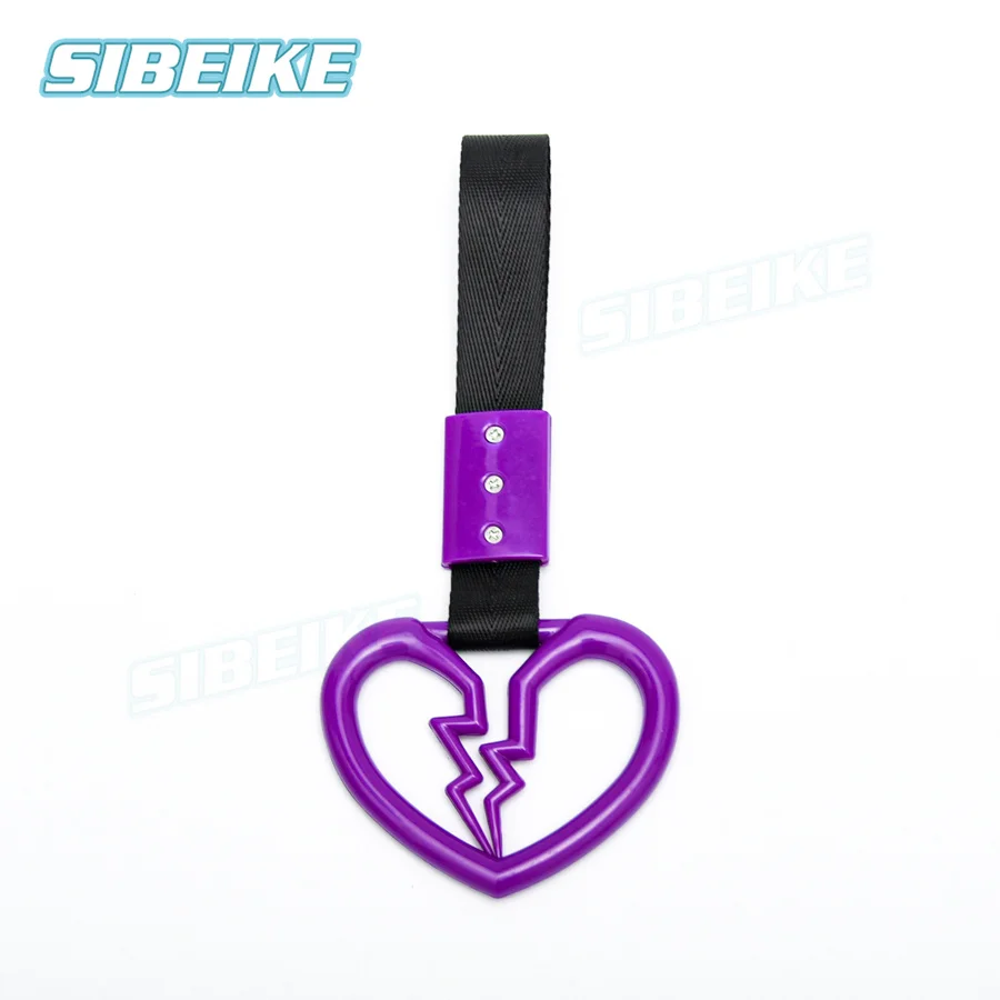 Broken Heart Shape Tsurikawa Ring Car Warning Cars Interior Bus Handle Strap Charm Drift Ring JDM