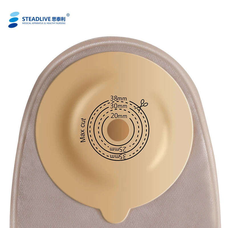Convex Baseplate Ostomy Stoma Bag with Anit-backflow Ce Surgical Supplies Medical Materials & Accessories 3 Years Class I 400ml
