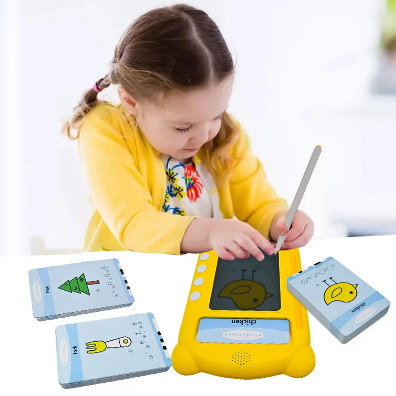 Custom 2 in 1 Upgraded Alphabet Animal Vehicle English Electric 3-8 Years Toddlers LCD Writing Board Language Learning Machine