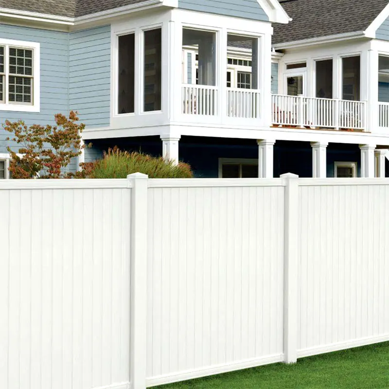 High Productivity Outdoor Plastic Fence Panels Privacy Vinyl White Pvc Fence For House