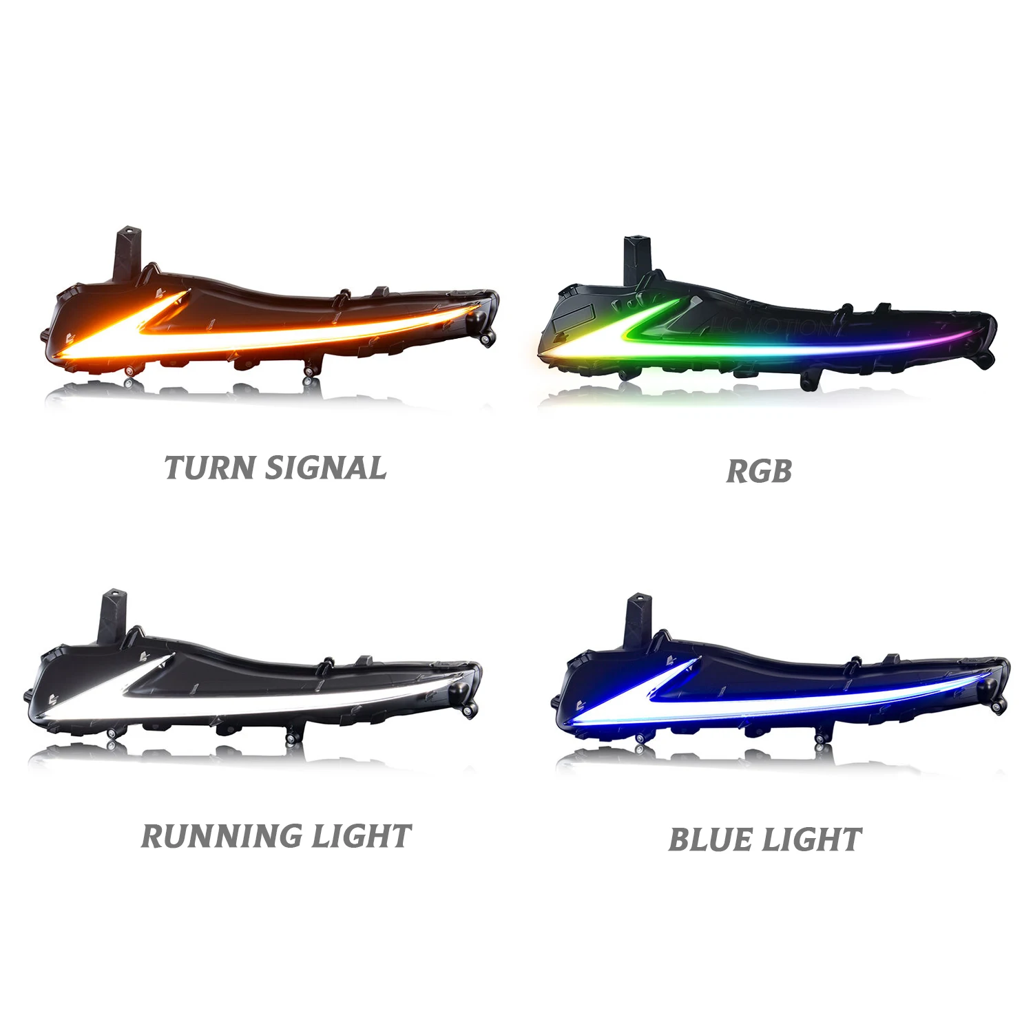 HCMOTIONZ Factory Streamer Day Running Lights 2017 2018 2019 2020 Car Lamps Assembly IS250 IS350 F RGB DRL for Lexus
