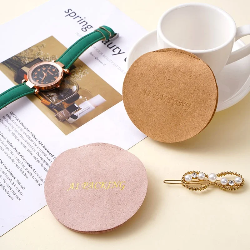 Сумка A1Jewelry с логотипом на заказ роскошная дизайнерская сумочка из микрофибры для колец сережек ожерелий Круглый Подарочный мешочек ювелирных изделий