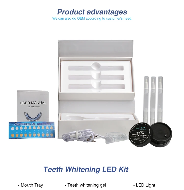 Private Label Cleaning ultrasound whitening teeth lite 200 teeth whitening lamp kit with blue