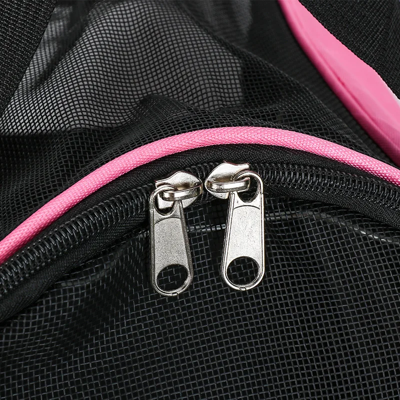 TIZE Pet Reflective Airline Approved Durable Breathable Foldable Soft Sided Mesh Outdoor Pet Dog Carrier Carrying Travel Bag