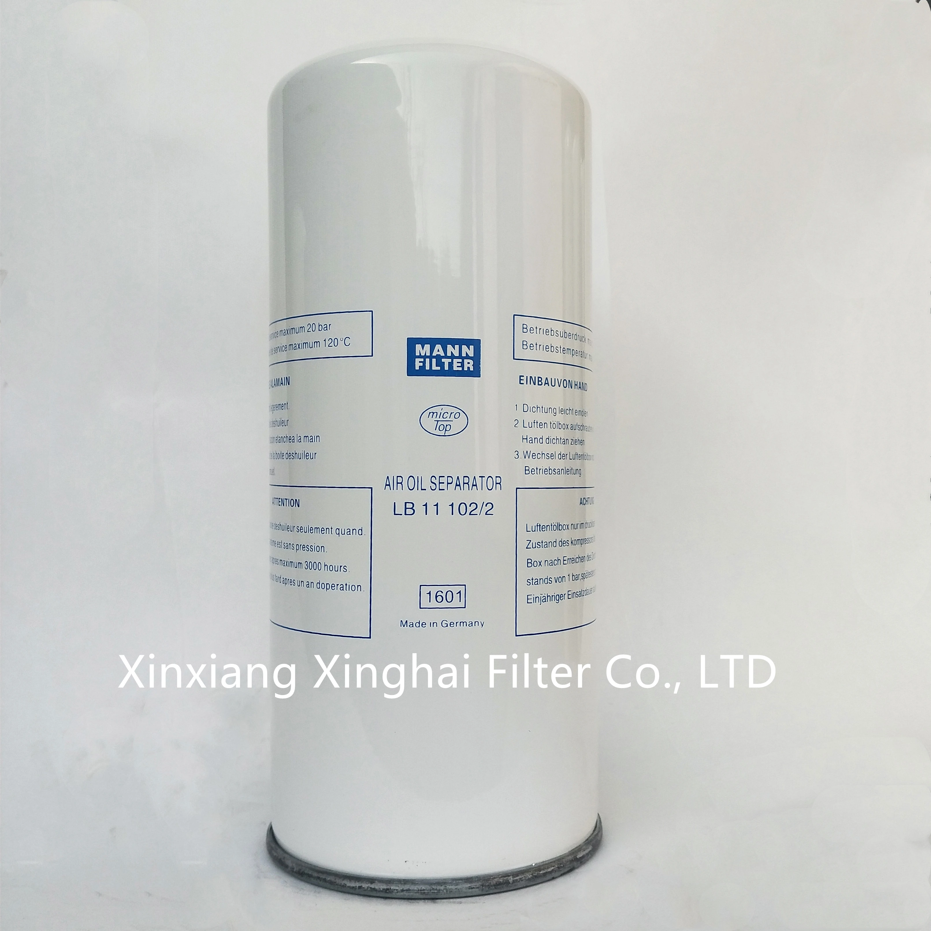 Factory direct Industrial air compressor parts oil separator LB11102/2 for MANN air compressor cartridge filter element