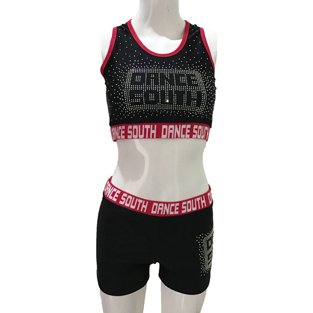 Girls dance practice wear cheerleader outfit cheerleading wear children