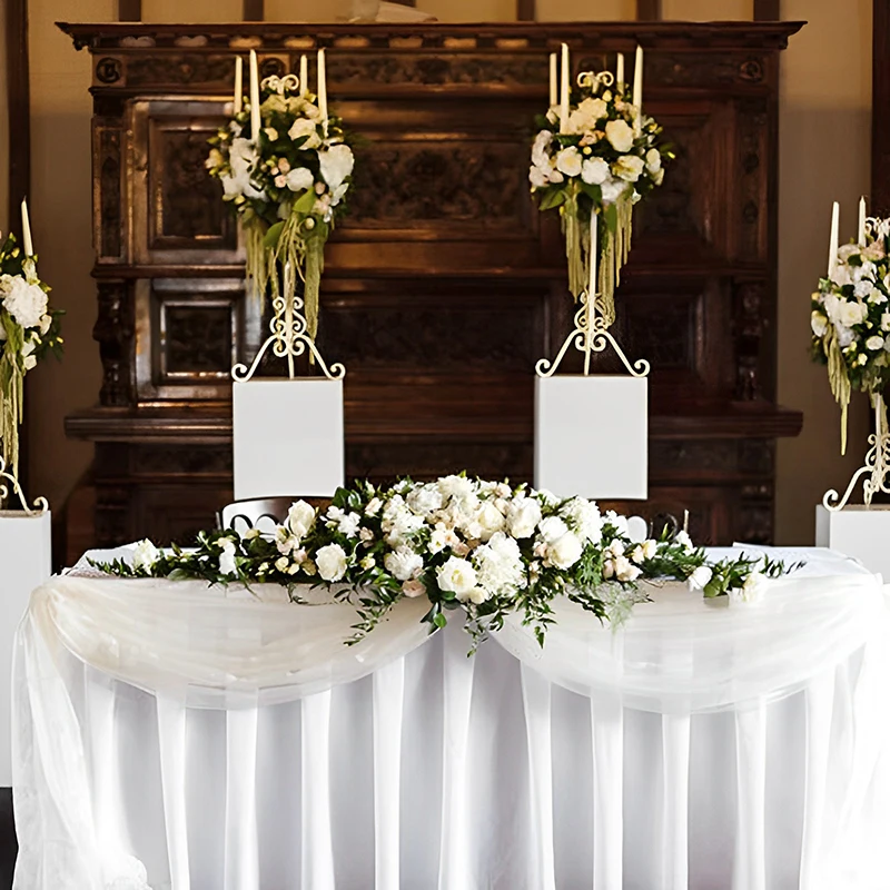 Classic and Timeless Cloth Table Skirt for Banquets Home Hotels-Waterproof Disposable Party Supplies