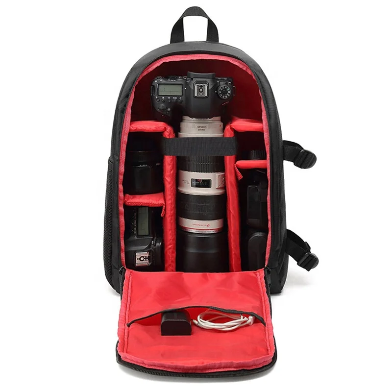 Professional unisex outdoor waterproof high-capacity camera backpack bag for digital single lens reflex