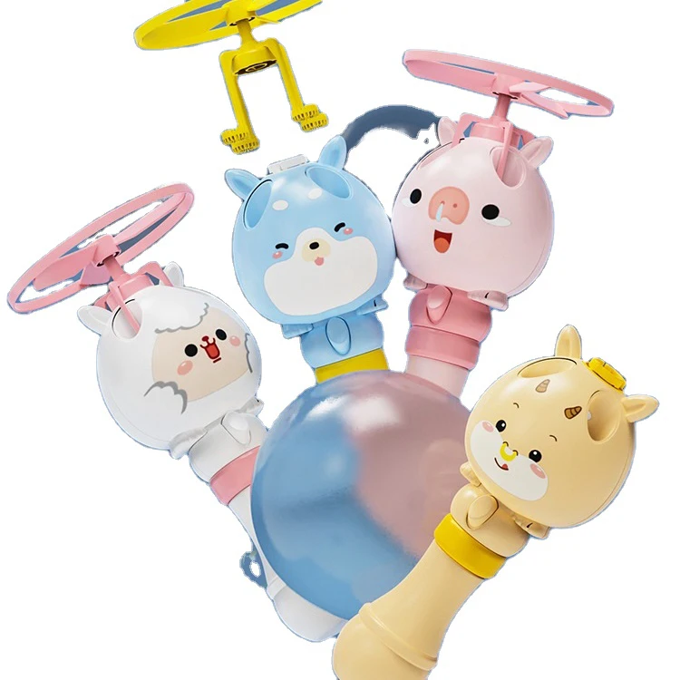 New Children Bubble Wand Toy Soaring Bubble Cartoon Flying Bamboo Dragonfly for Fun