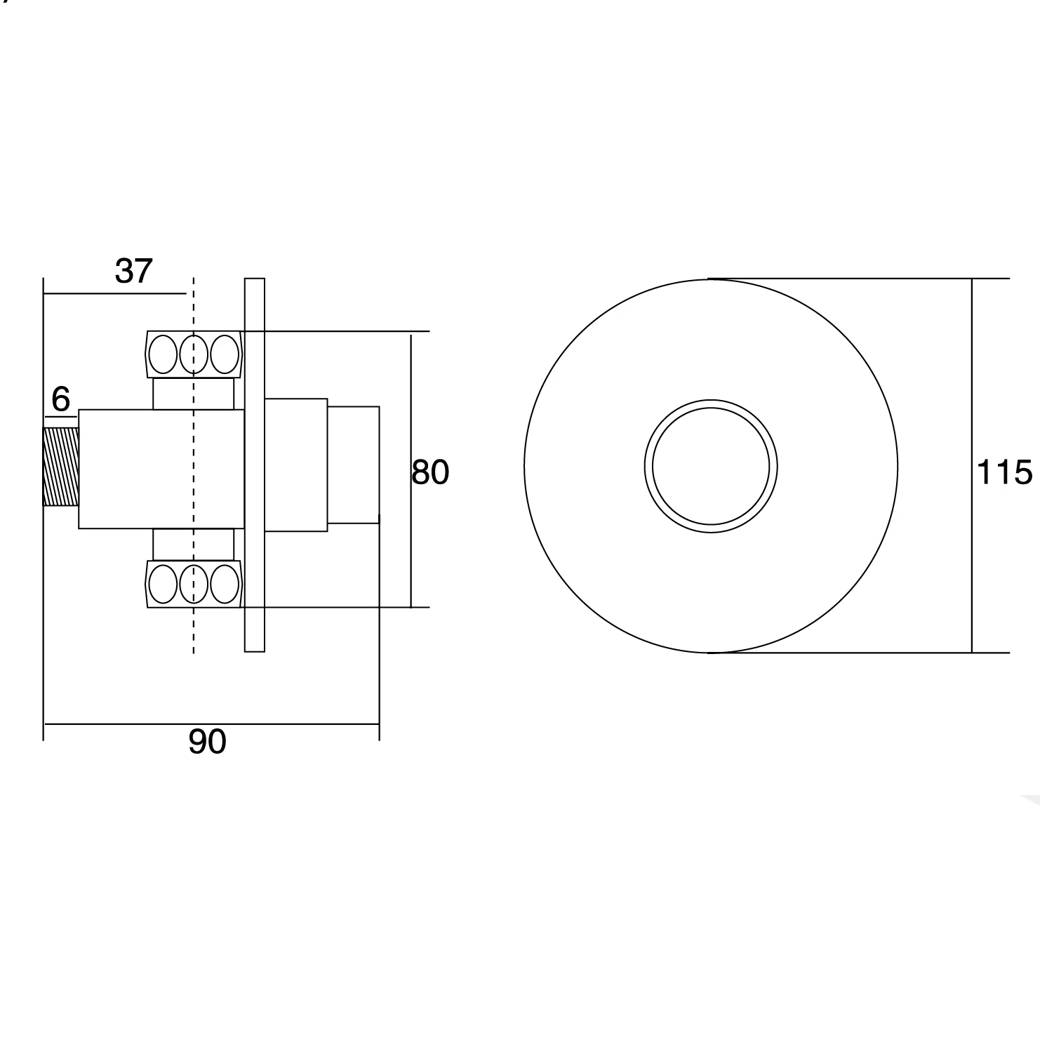 Concealed Self Closing faucet  / Wall mounted time delay faucet
