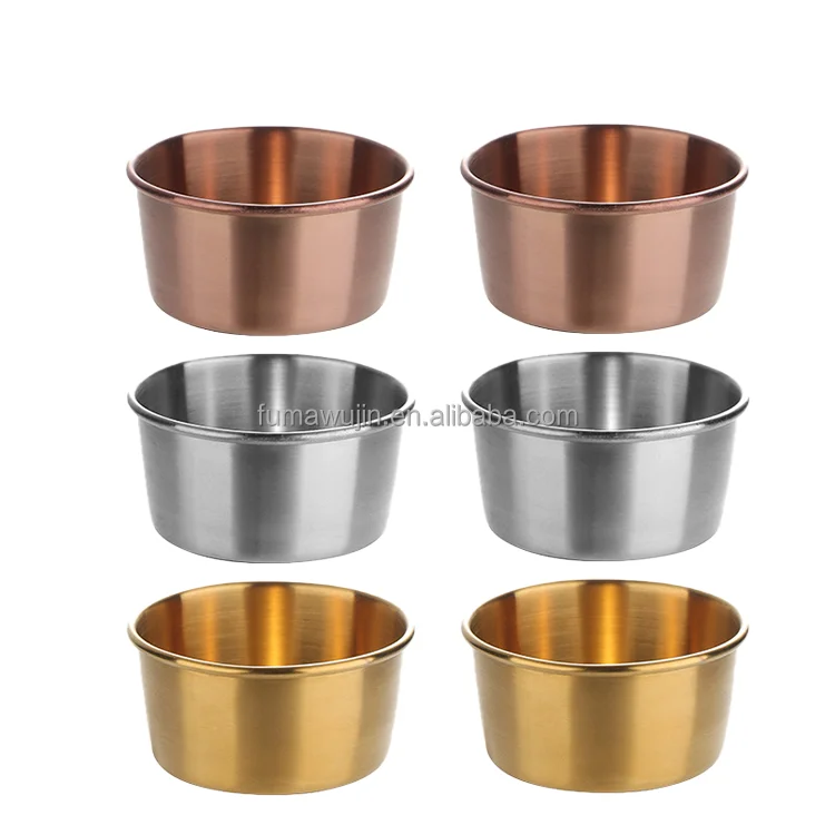 Commercial hot selling stainless steel kitchen utensils hot pot soy container salad tomato mini sauce bowl