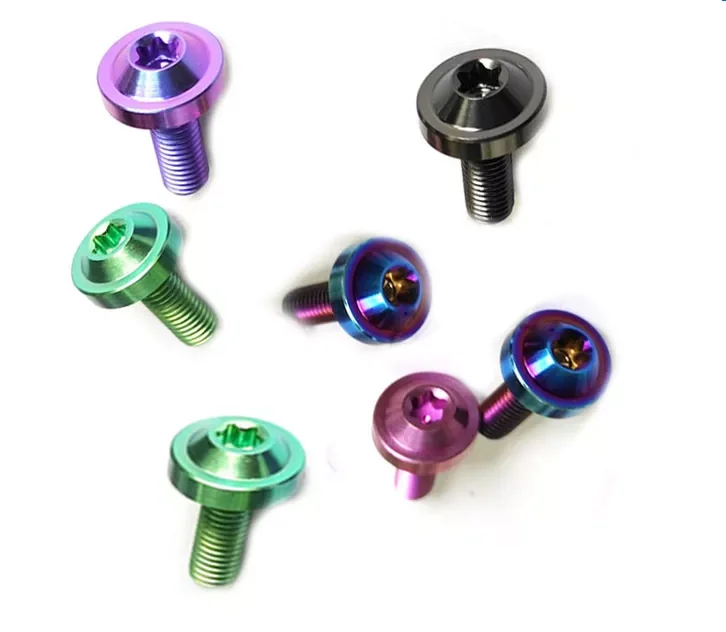 Titanium Alloy Grade 5 Truss Head Bolt Hexagon Socket Disc Head Screw For Motorcycle Brake Disc
