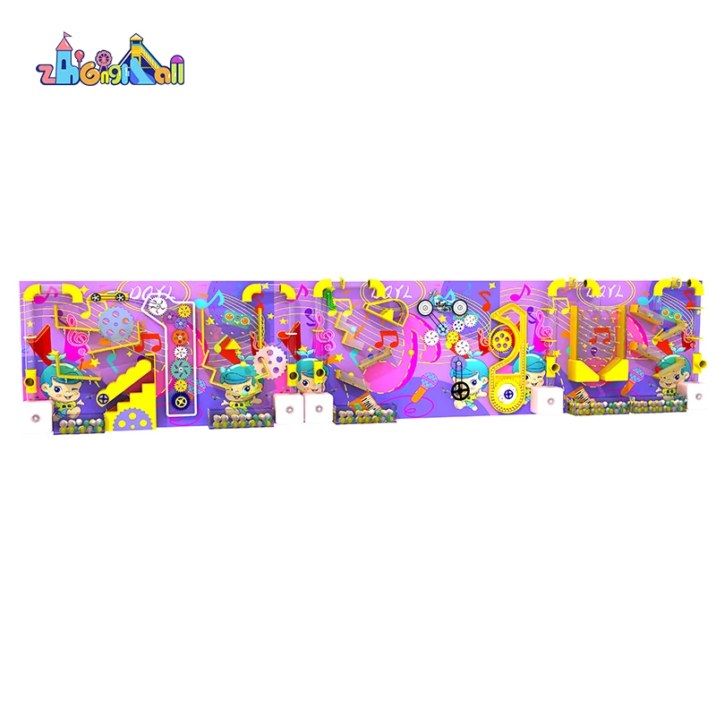 Shopping mall interactive game indoor playground equipment vacuum tube ball wall games for sale