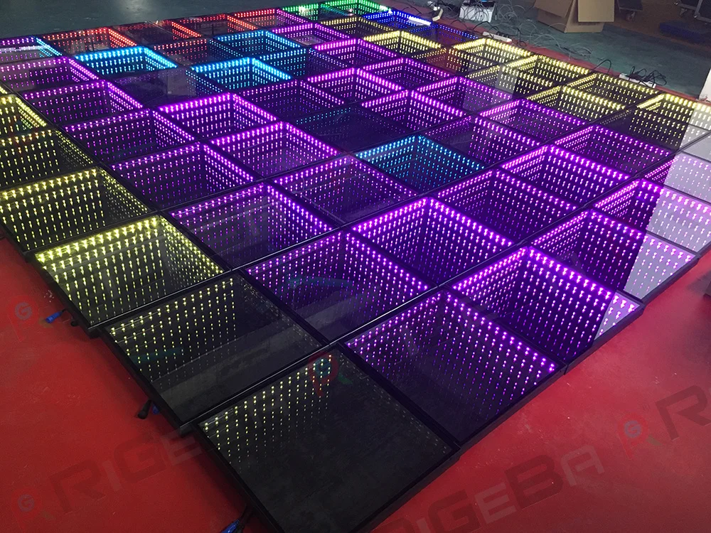 portable  3D  mirror infinity dance floor for dancing party entainment  Disco