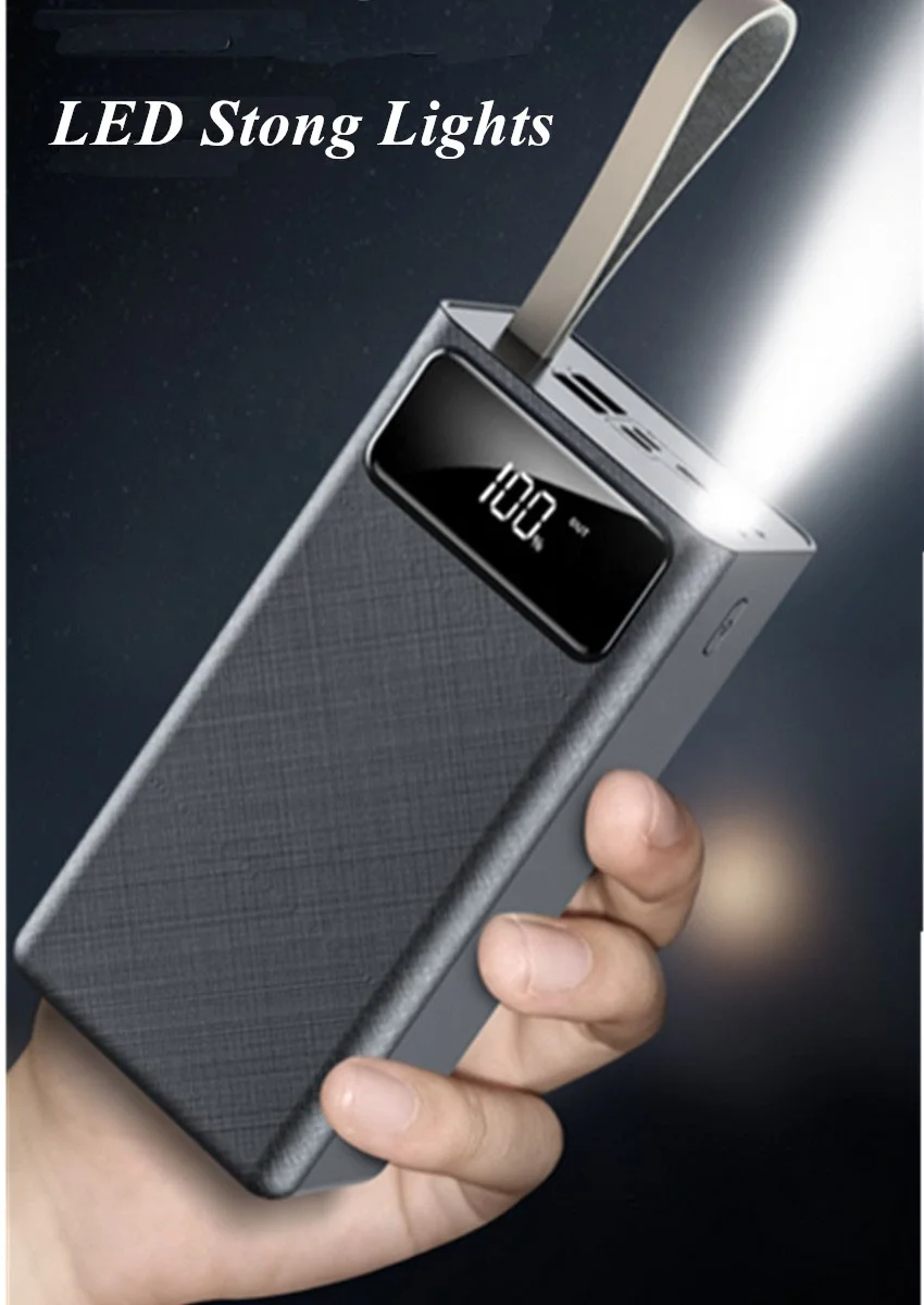  50000 мАч Power Bank большой емкости быстрой зарядки Быстрая зарядка ЖК-дисплей индивидуальный логотип на заказ