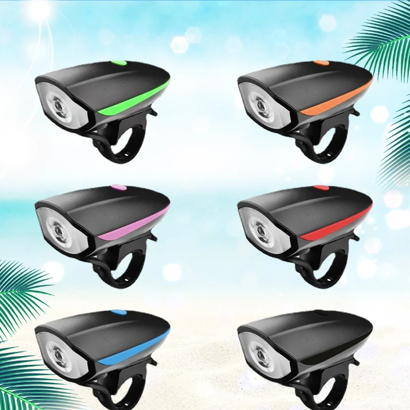 Headlight Rechargeable Night Rider Flashlight Horn Accessories Cycling Equipment