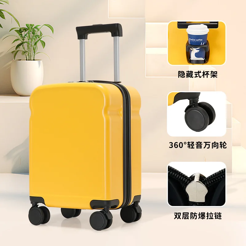 Sanrioed Kawaii Anime Suitcase Cinnamoroll Pochacco Kuromi Beautiful Cabin Luggage Trolley Bag Universal Wheel Spinner Caster