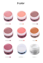 Acrylic uv nail gel builder Nail Polish Uv Led Gel Nude Color Extension Matte Nail Polish Gel