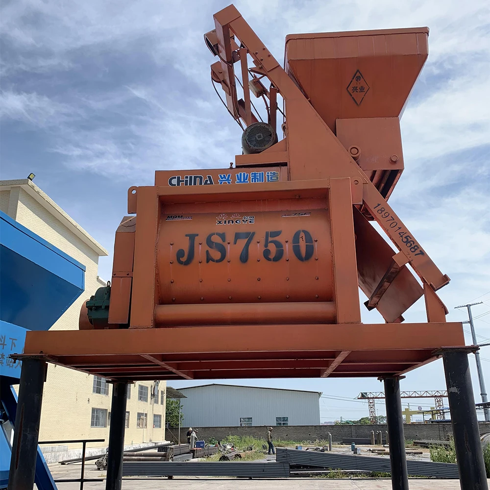 Dry Ready Mix Concrete Mixer Bagging Machine Automatic Concrete Mixing Machinery JS Twin Shaft Concrete Mixer