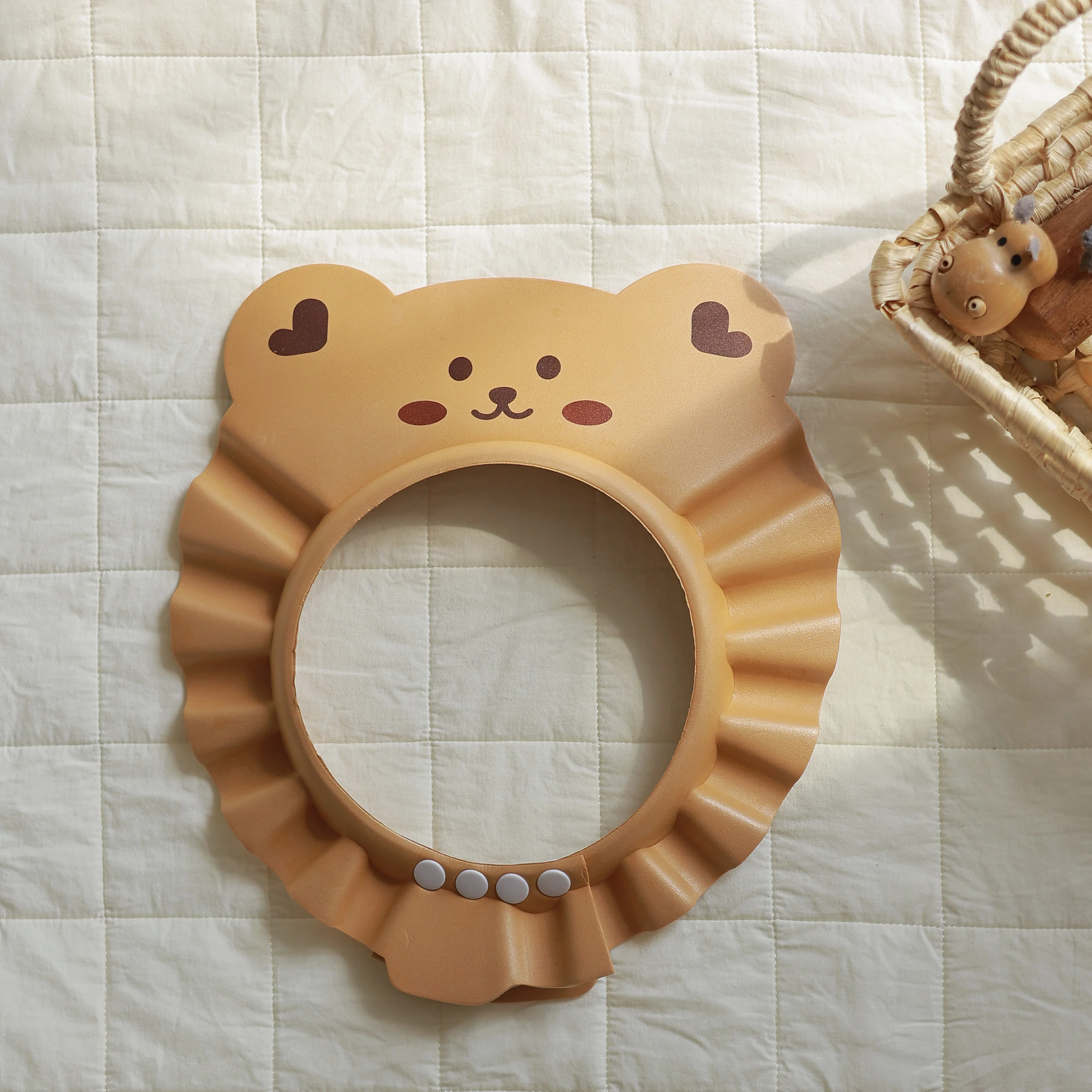 Cartoon Waterproof Adjustable Size Kids Baby Shampoo Hat Shower Protection Hat Kids Ear Shower Cap Baby Shower Cap For Toddler