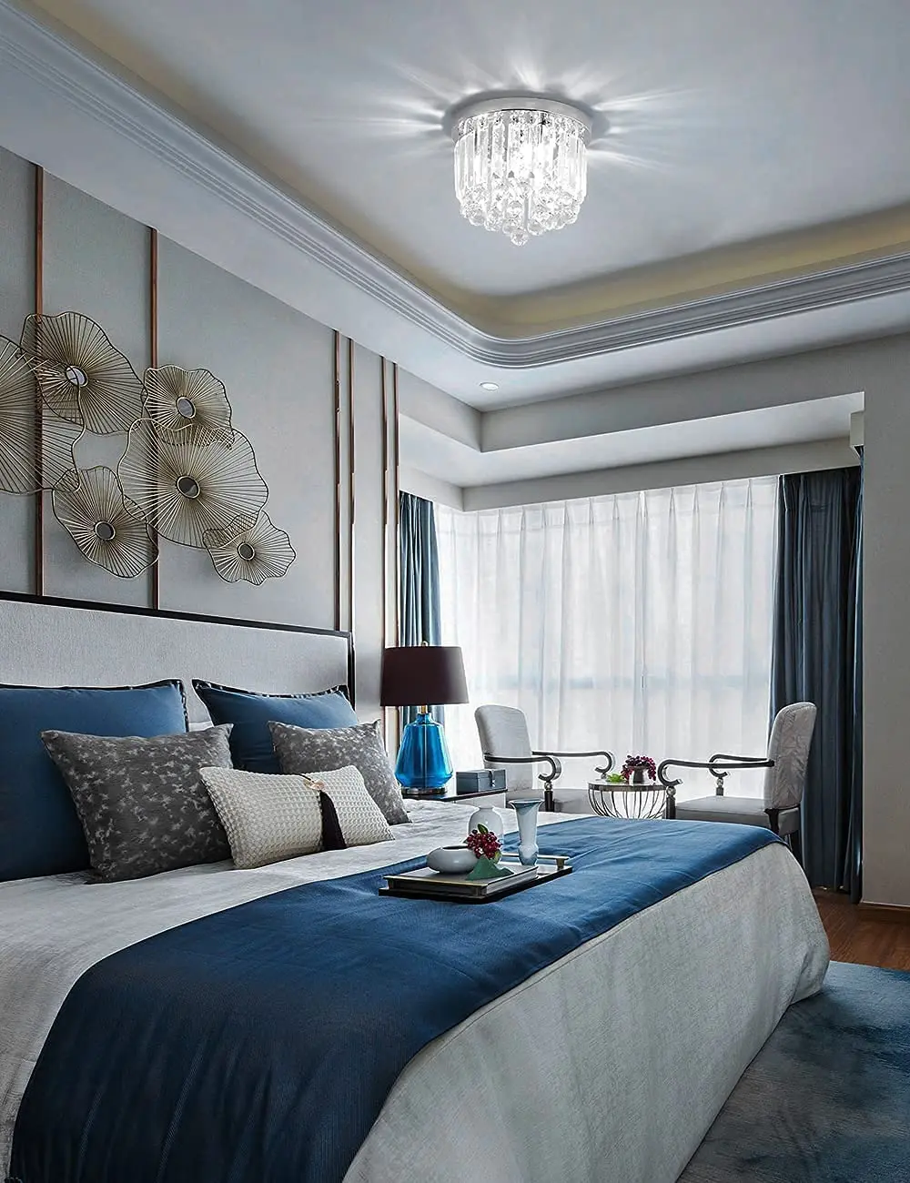 Маленькие Современные хрустальные люстры К9 3 светильника миниатюрный светодиодный Потолочный подвесной светильник для спальни