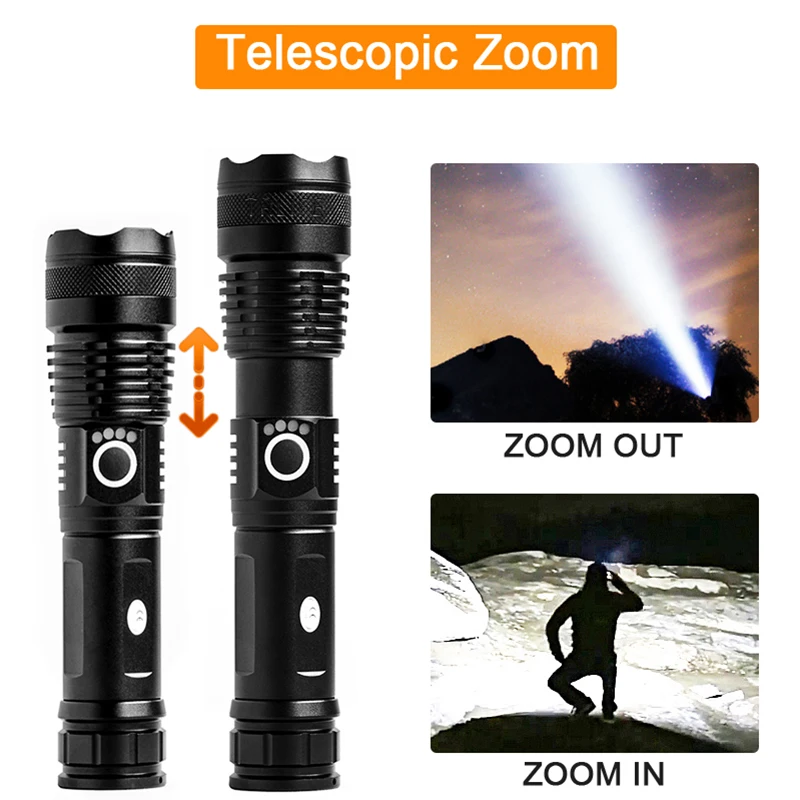 Led Flashlight Tactical Torch Zoomable Waterproof Flashlight for Emergencies