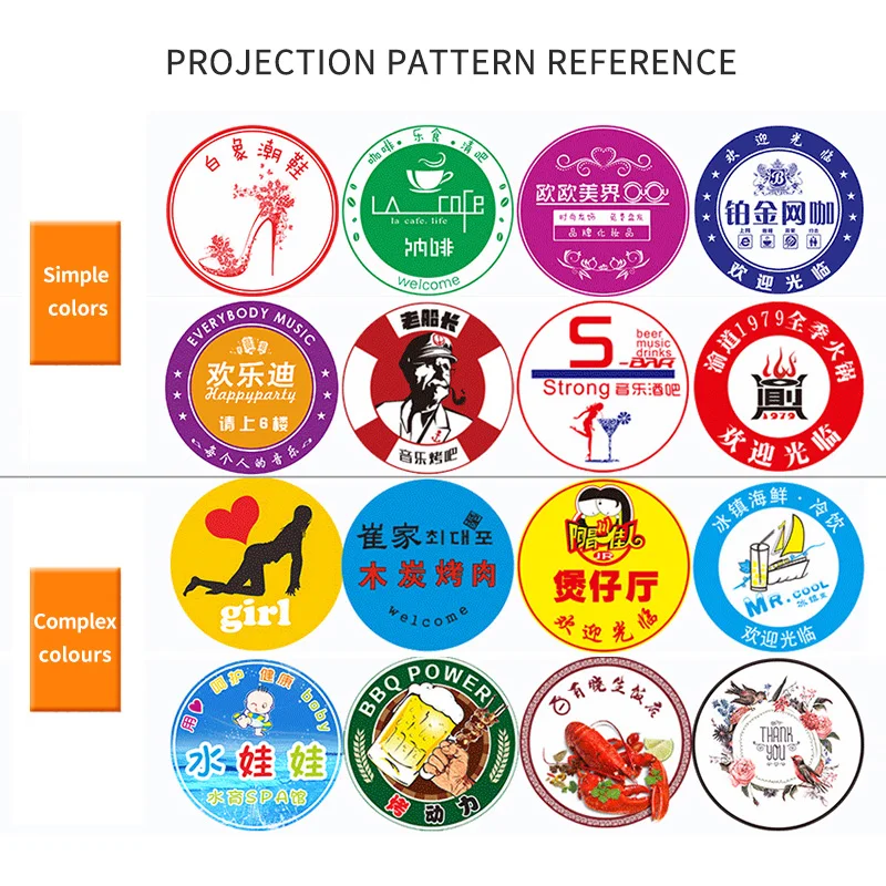 Indoor keep static 80w Commercial Advertising remote control gobo led Logo projection light