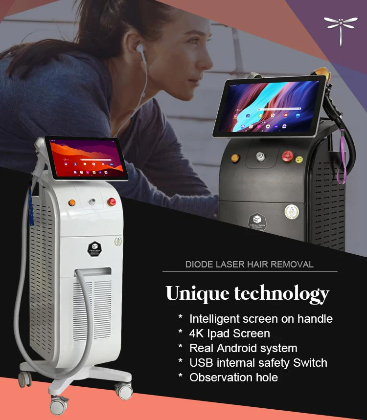 2024 Newest Renting System Diode Beauty Device hair  removal  1064nm 755nm 808nm Diode Laser Titanium Stationary Machine 1~400ms