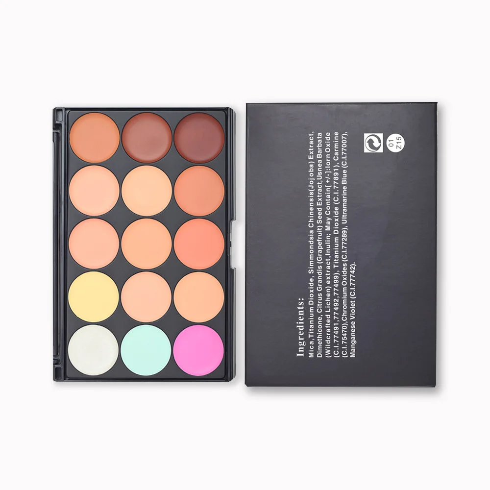 Professional Cream Foundation and Camouflage Concealer - 15 Color Concealer Palette