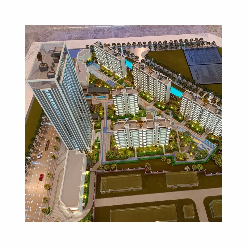 3D Miniature Scale Building Model Construction House Modeling for Real Estate model