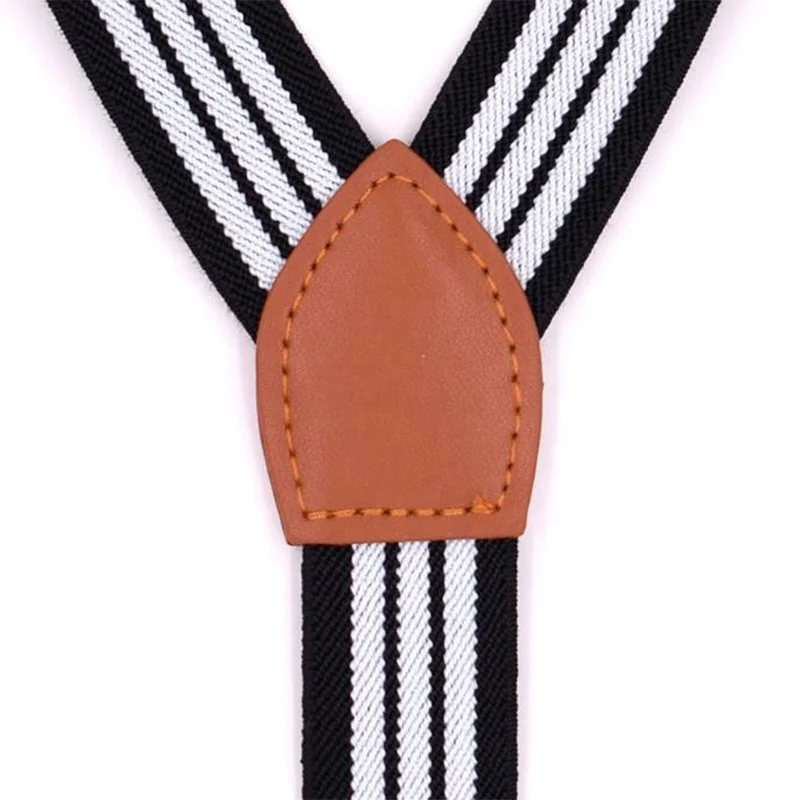 new fashion striped design colorful 3 clips y shape kids children suspenders