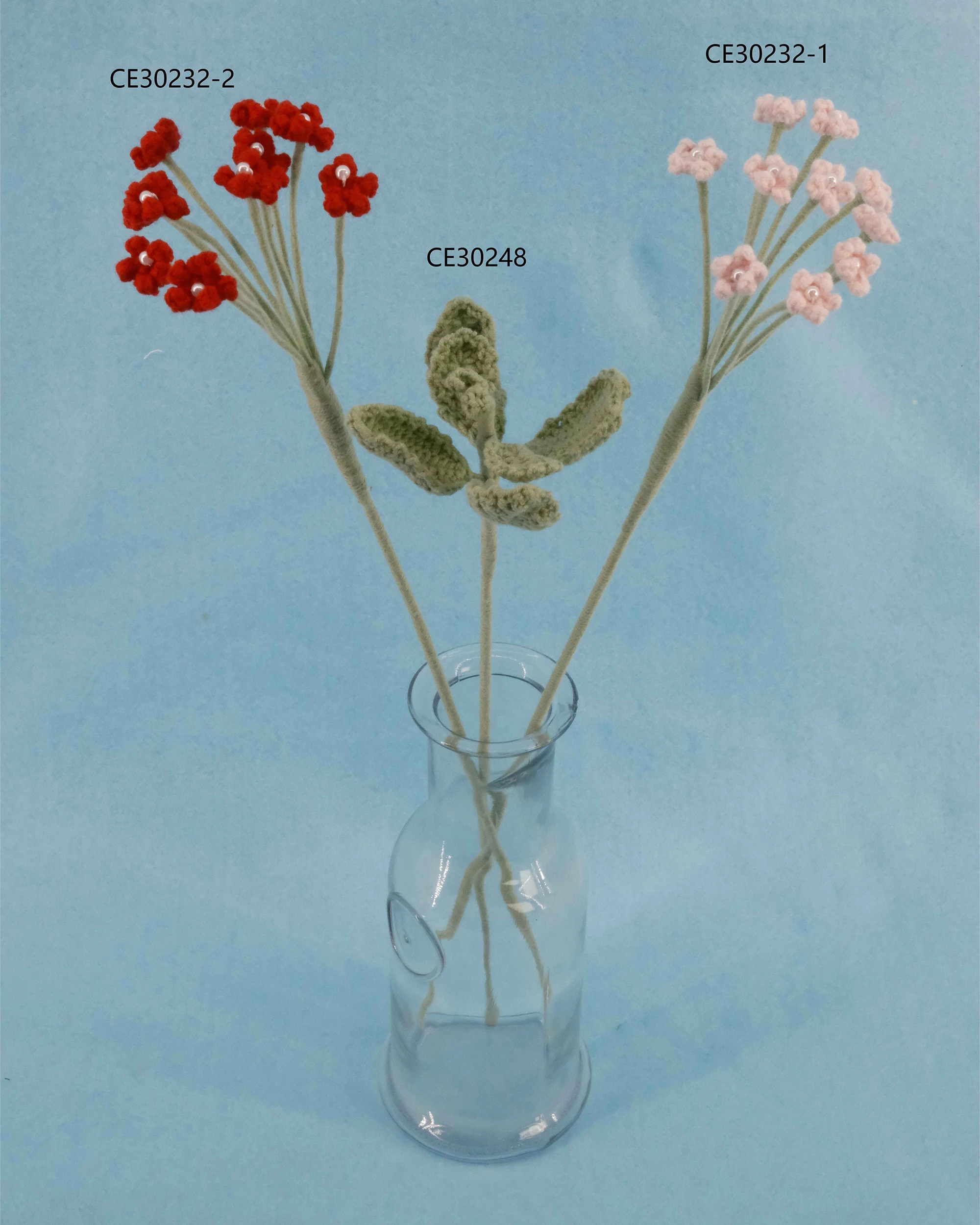 Hand Knit Mini Potted Plant Crochet Wool Finished DIY Flower Home Office Decoration