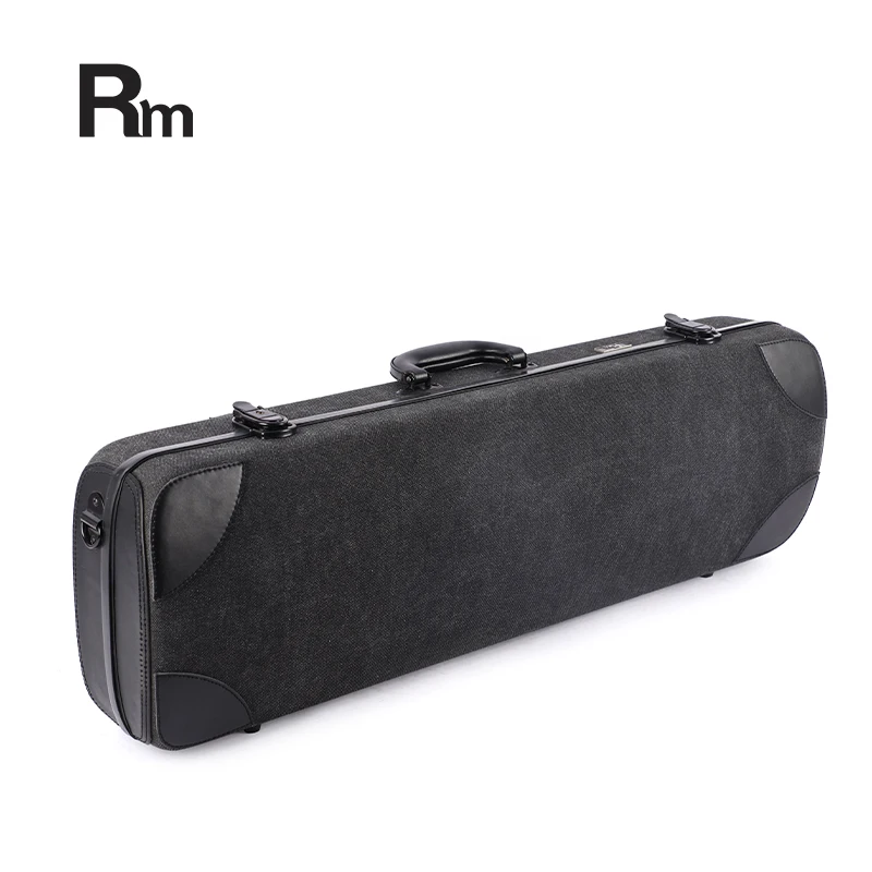 RM factory direct sales custom square shockproof full size fiberglass hard shell high-grade violin case musical instrument case