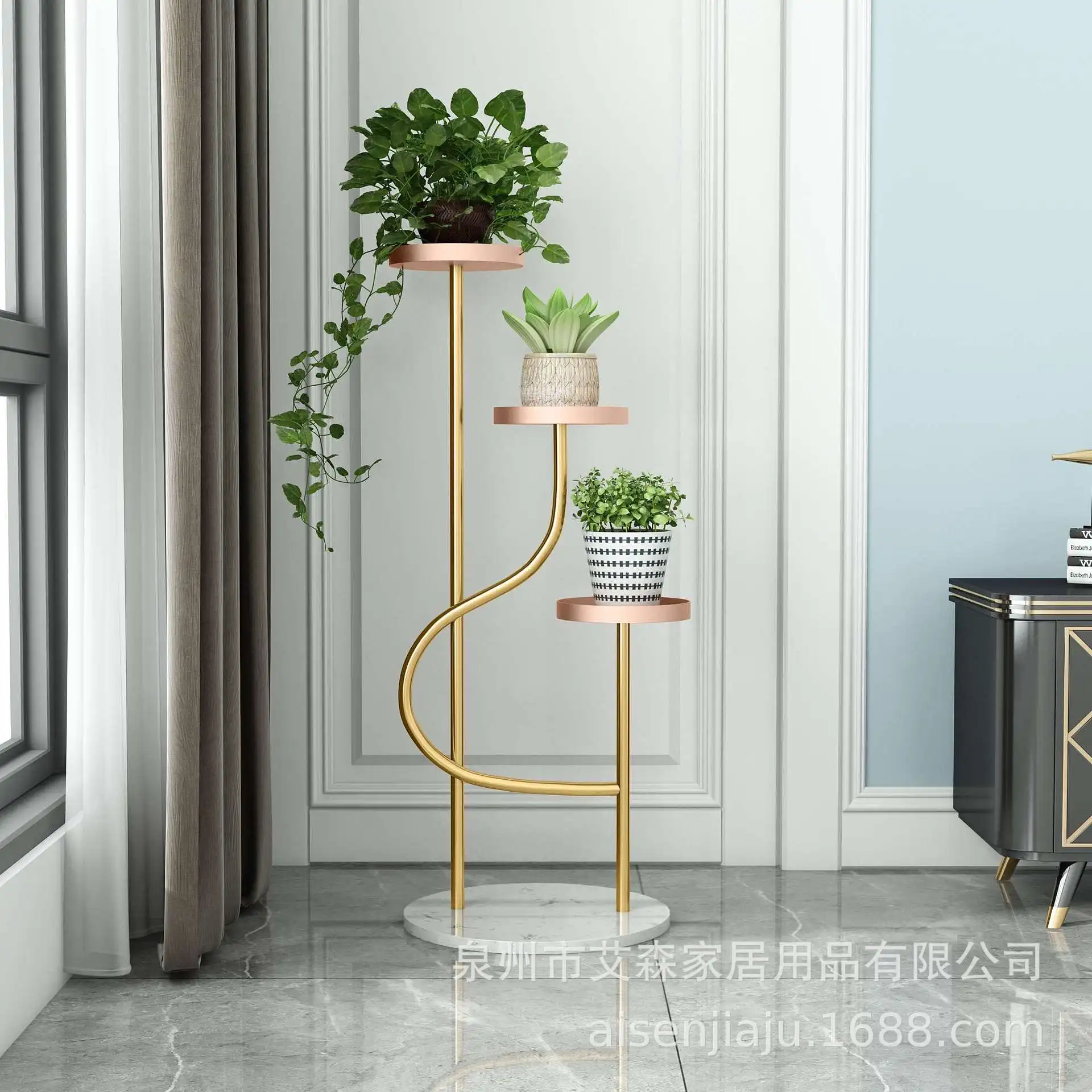 Flower Stand Marble Ladder 2 3 Tier Wedding Indoor Shelf Holder Metal Tall Gold Display Designs Planter Pot Plant Flower Stand